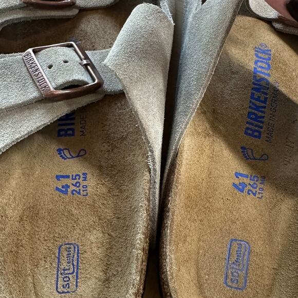 Birkenstock Unisex Arizona Soft Footbed Suede Taupe Sandal, Size 41, L10 M8 NWOT - Picture 3 of 9